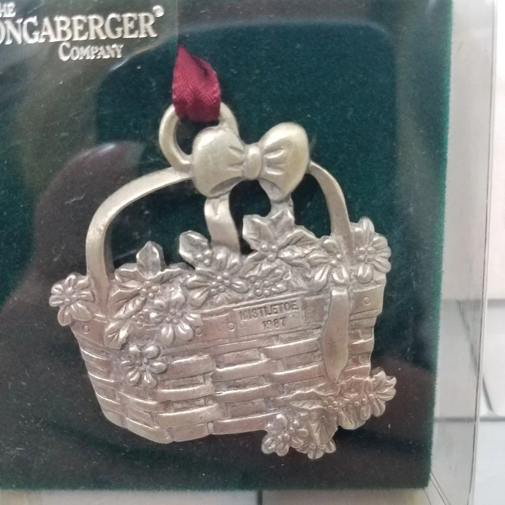 Longaberger Pewter Basket Ornaments 85 86 87 88